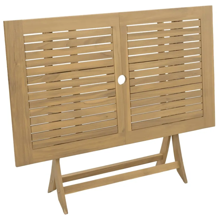 Table pliable de jardin 120x70x75 cm bois d'acacia solide - 7