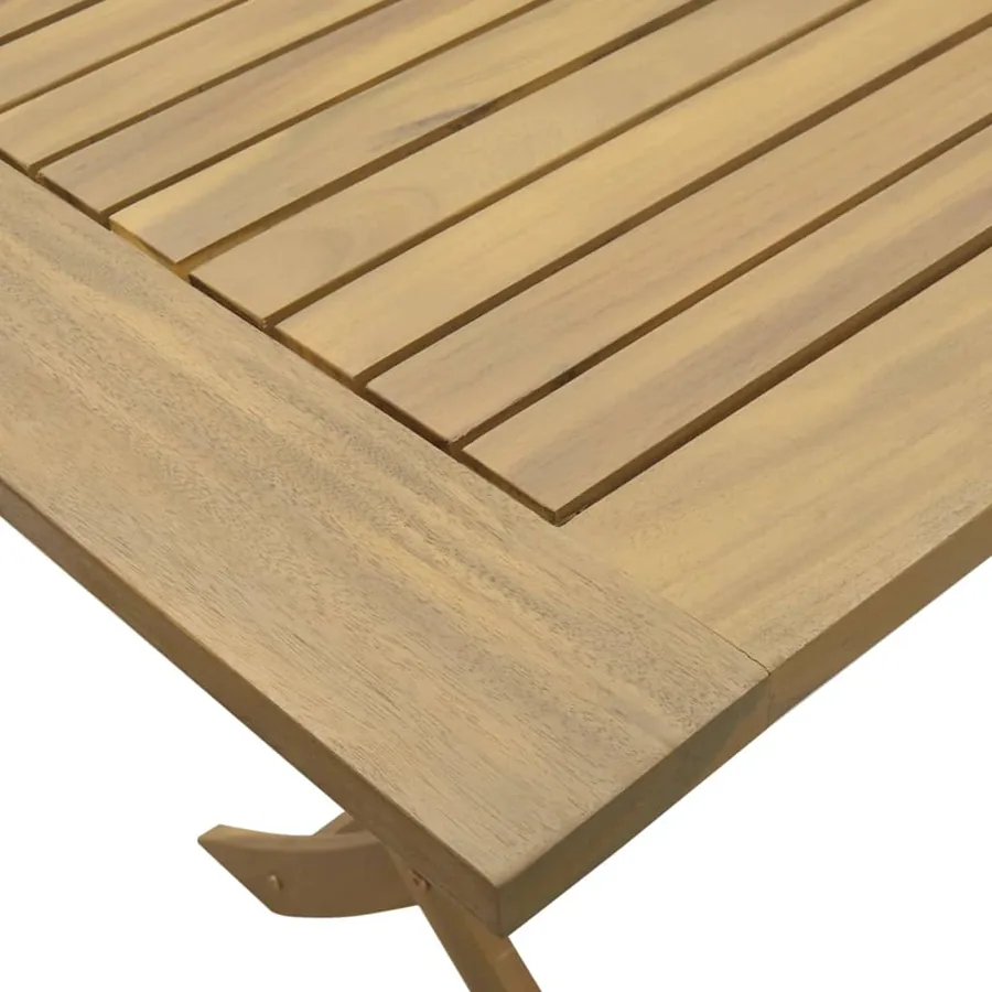 Table pliable de jardin 120x70x75 cm bois d'acacia solide - 8