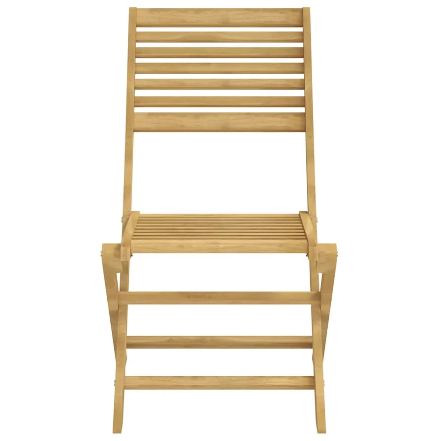 Chaises pliables de jardin lot de 2 bois massif d'acacia - 5