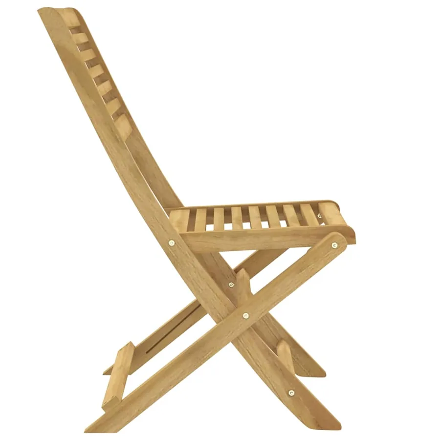 Chaises pliables de jardin lot de 2 bois massif d'acacia - 6