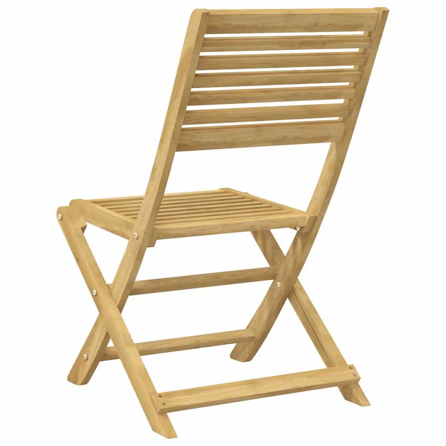 Chaises pliables de jardin lot de 2 bois massif d'acacia - 7