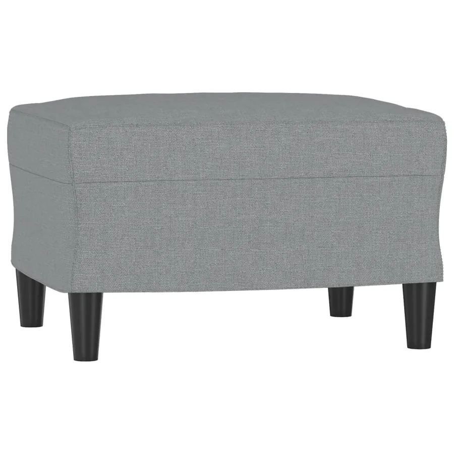 Fauteuil avec repose-pied Gris clair 60 cm Tissu - 5