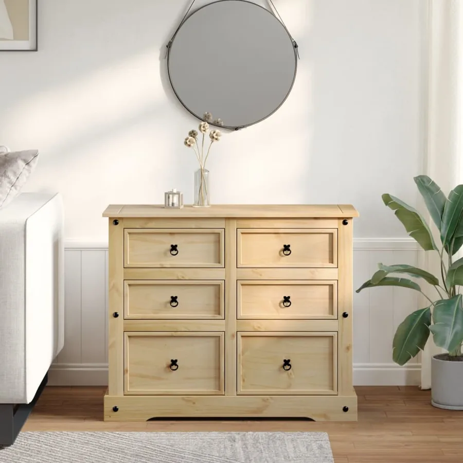 Commode Corona 110x43x91 cm bois massif de pin - 3