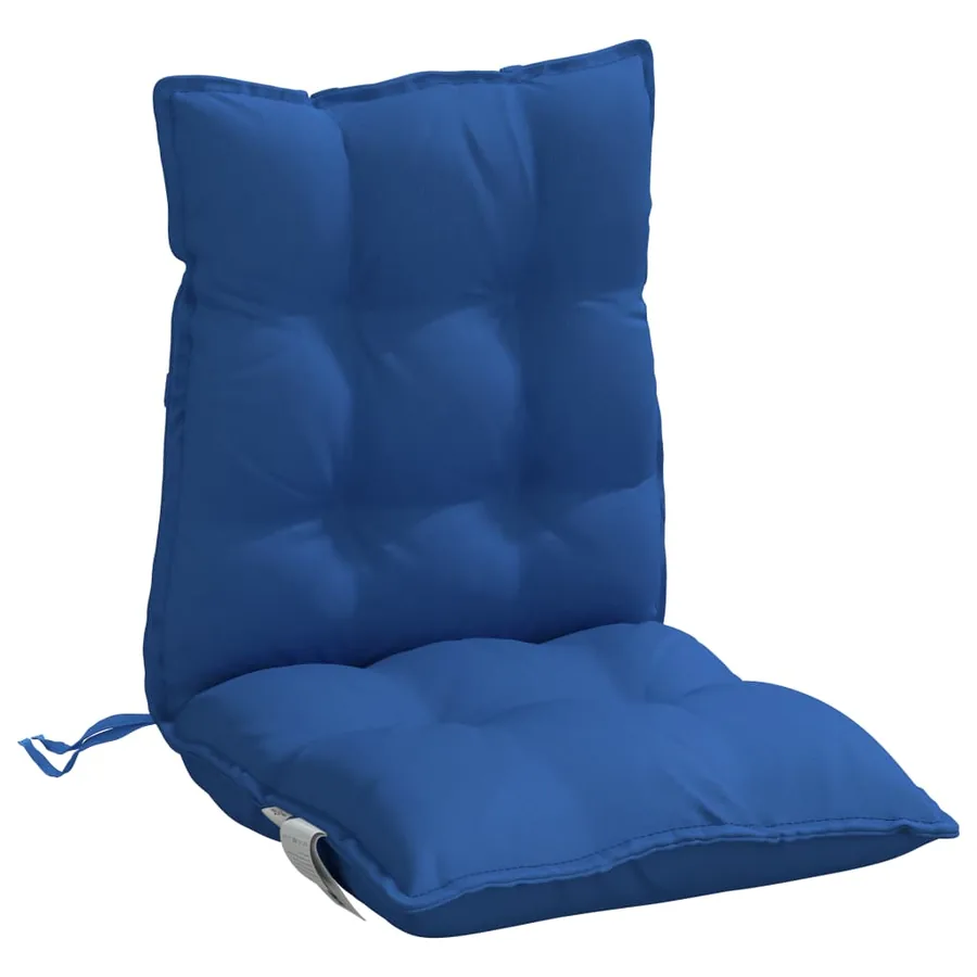 Coussins de chaise à dossier bas lot de 4 bleu royal - 5