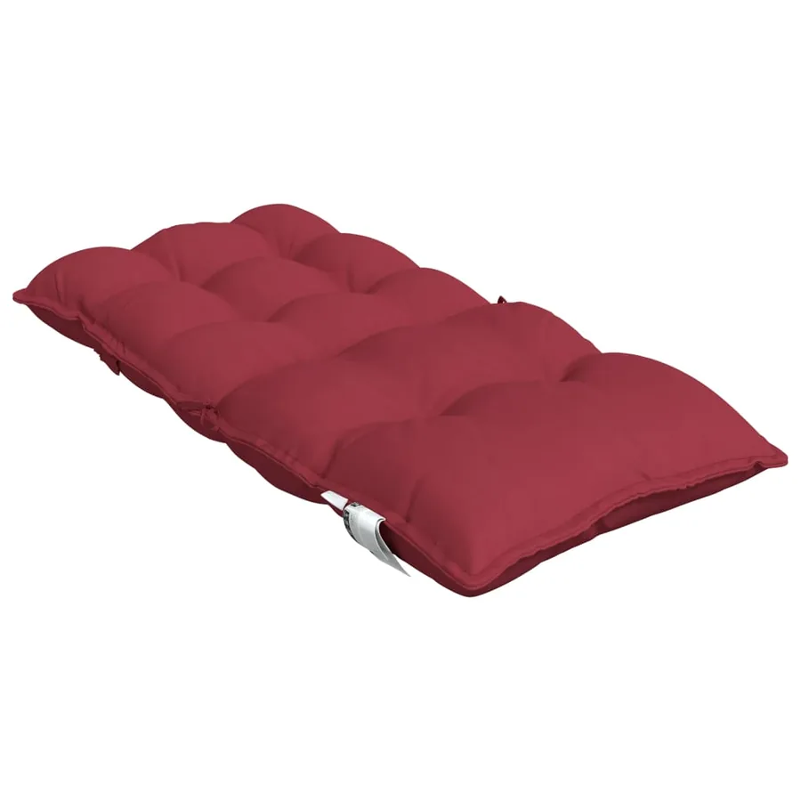 Coussins de chaise à dossier bas lot de 2 rouge bordeaux - 6
