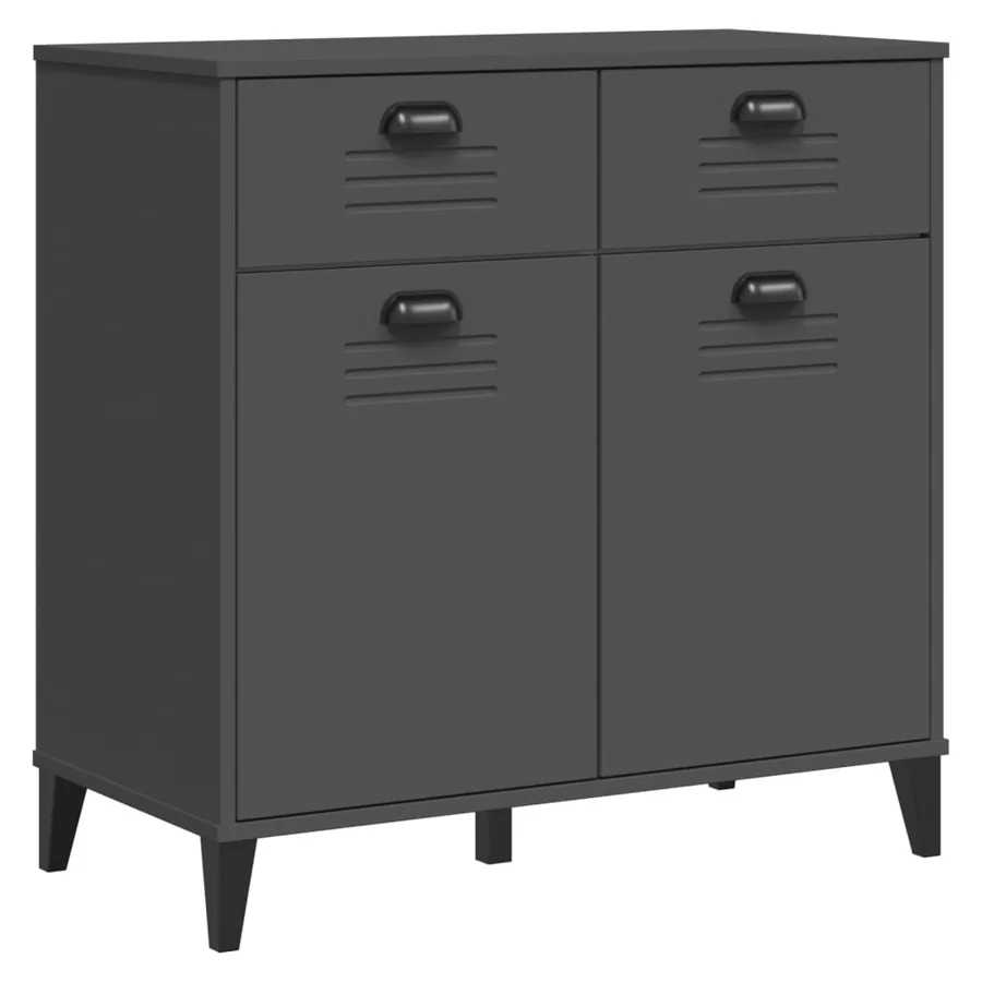 Buffet VIKEN gris anthracite 80x40x80 cm bois d'ingénierie - 2