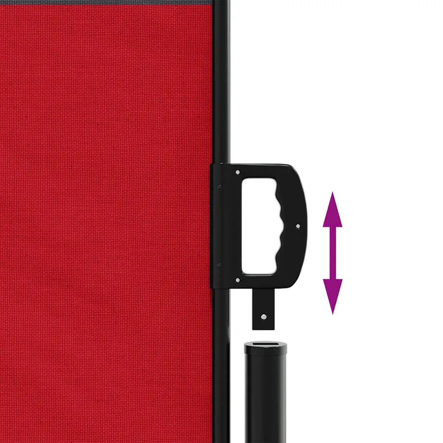 Auvent latéral rétractable rouge 120x600 cm - 6