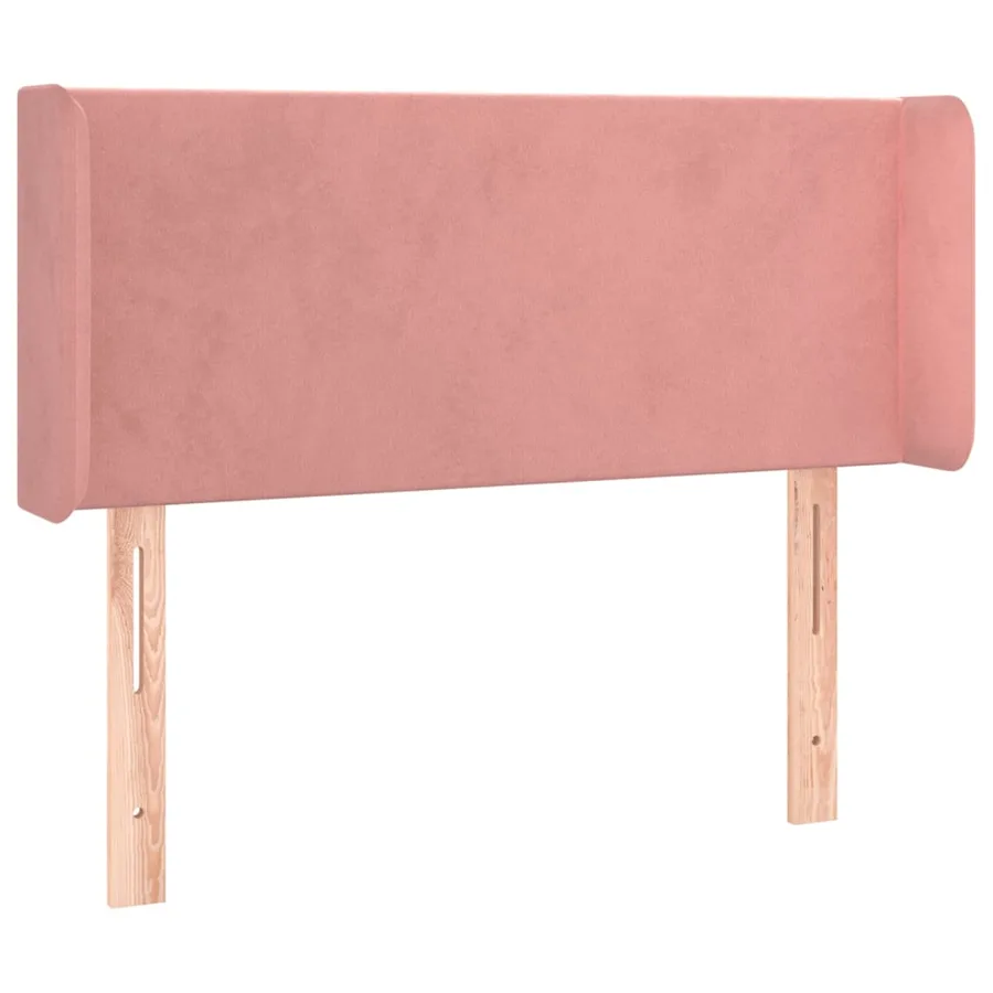 Tête de lit avec oreilles Rose 103x16x78/88 cm Velours - 2