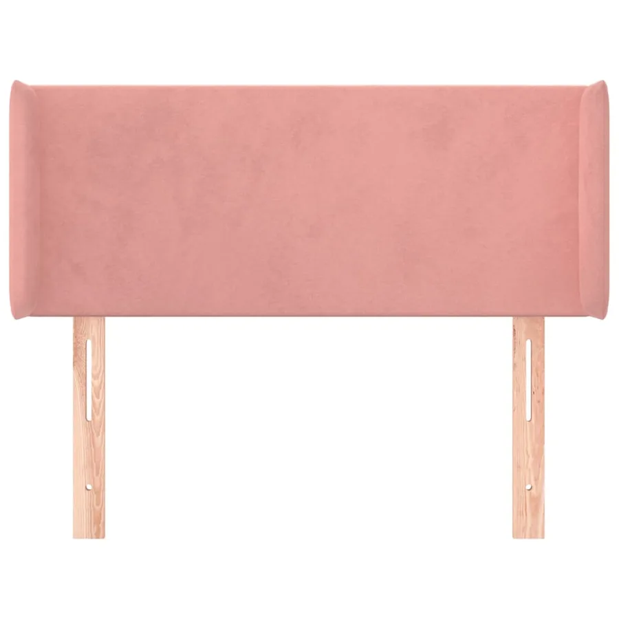 Tête de lit avec oreilles Rose 103x16x78/88 cm Velours - 3