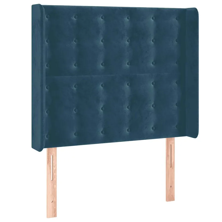 Tête de lit à LED Bleu foncé 103x16x118/128 cm Velours - 3