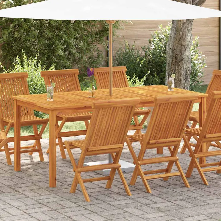 Table à manger de jardin 180x90x75 cm bois massif d'acacia