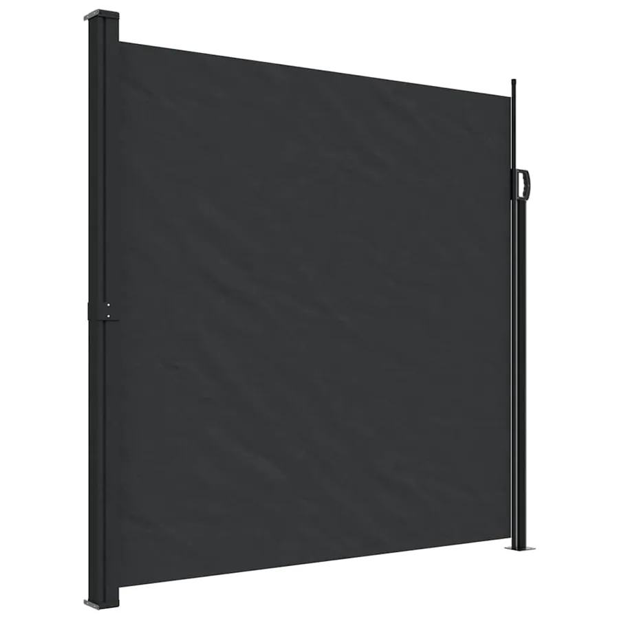 Auvent latéral rétractable noir 200x500 cm - 2