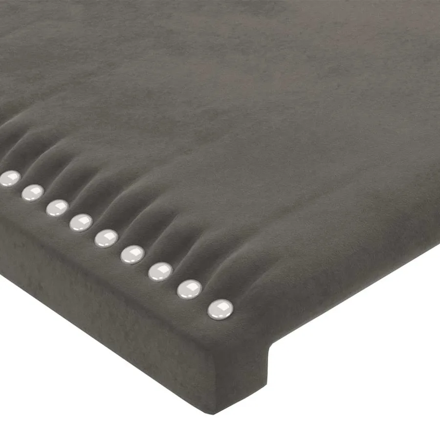 Tête de lit Gris foncé 144 x 5 x 118/128 cm Velours - 4