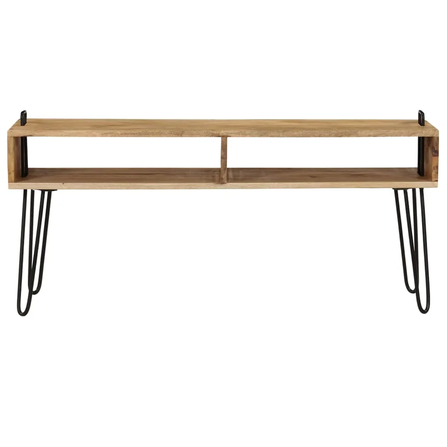 Meuble TV Bois de manguier massif 110 x 35 x 45 cm - 3