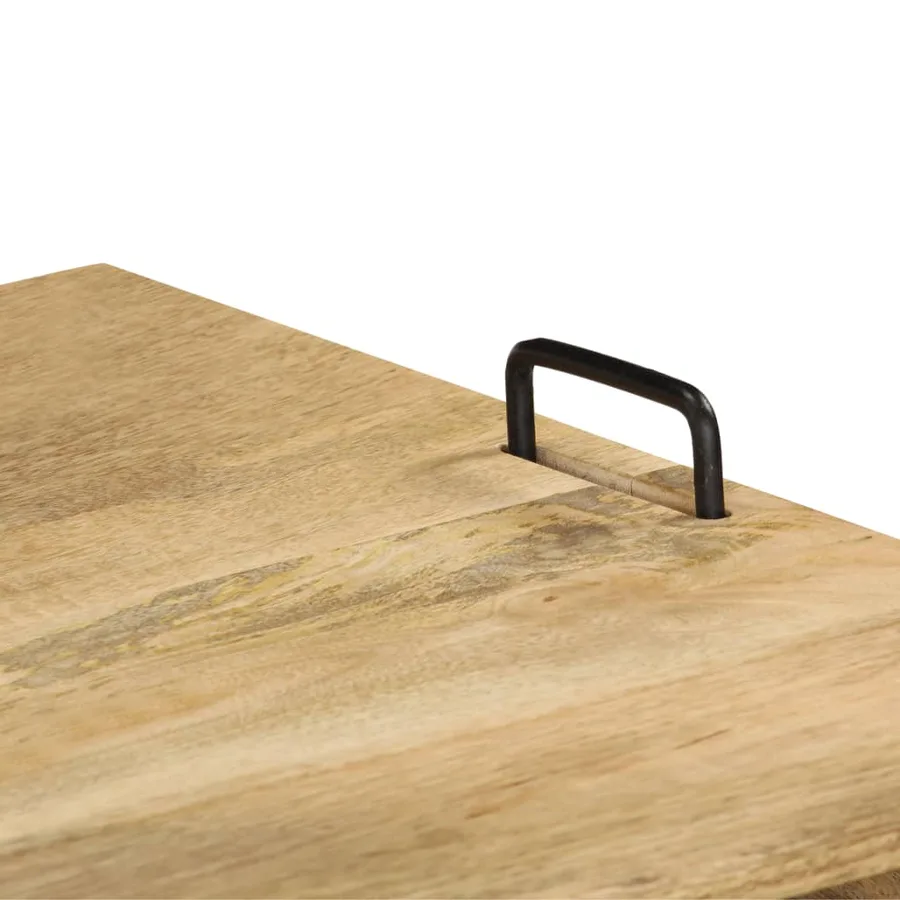 Meuble TV Bois de manguier massif 110 x 35 x 45 cm - 4