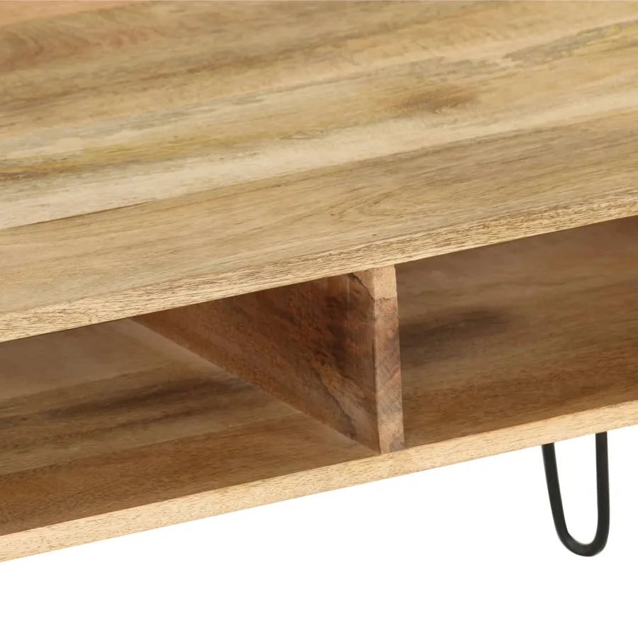 Meuble TV Bois de manguier massif 110 x 35 x 45 cm - 5