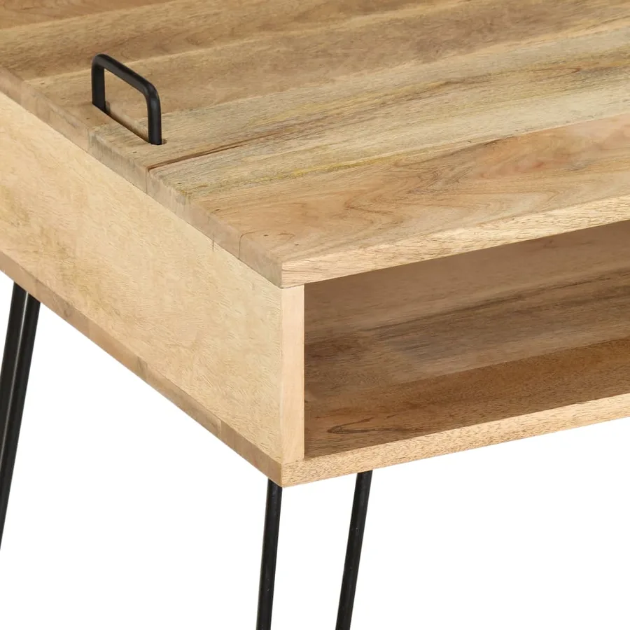 Meuble TV Bois de manguier massif 110 x 35 x 45 cm - 6