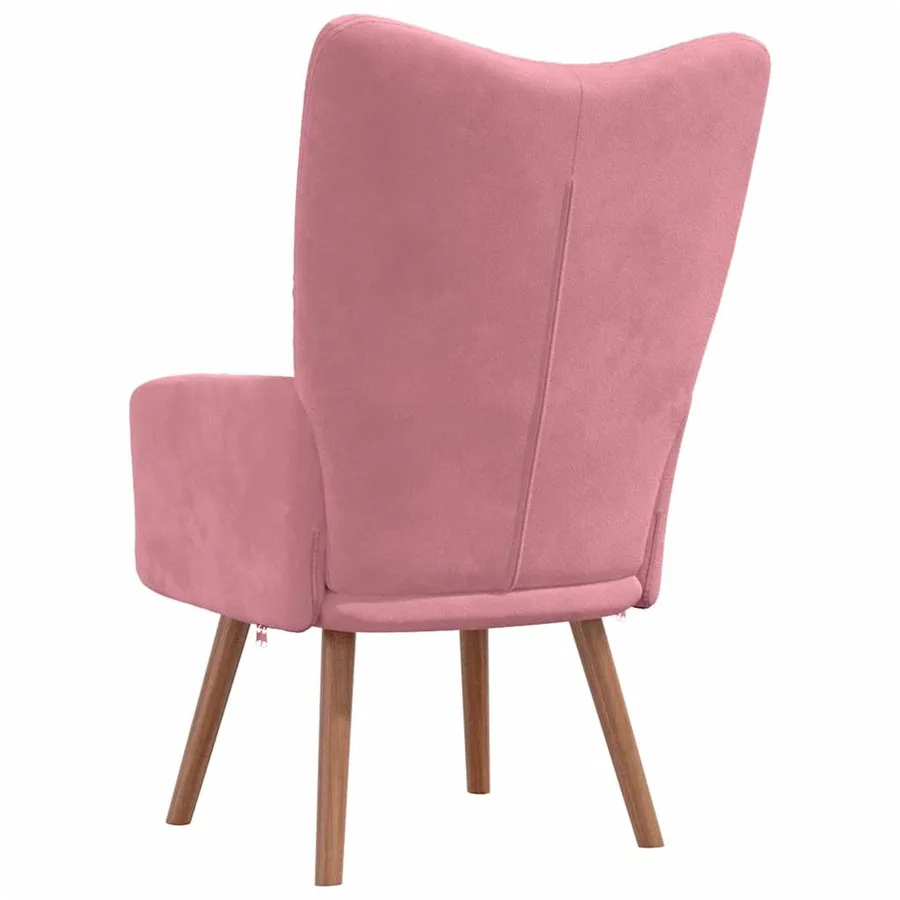 Chaise de relaxation Rose Velours - 5