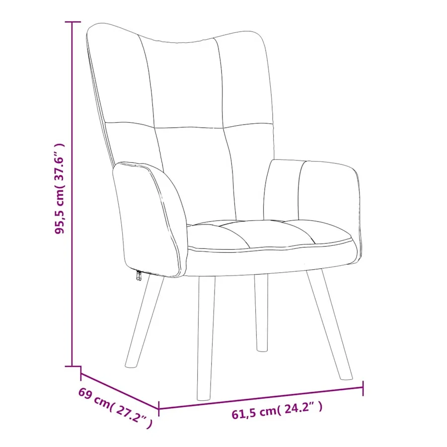 Chaise de relaxation Rose Velours - 8