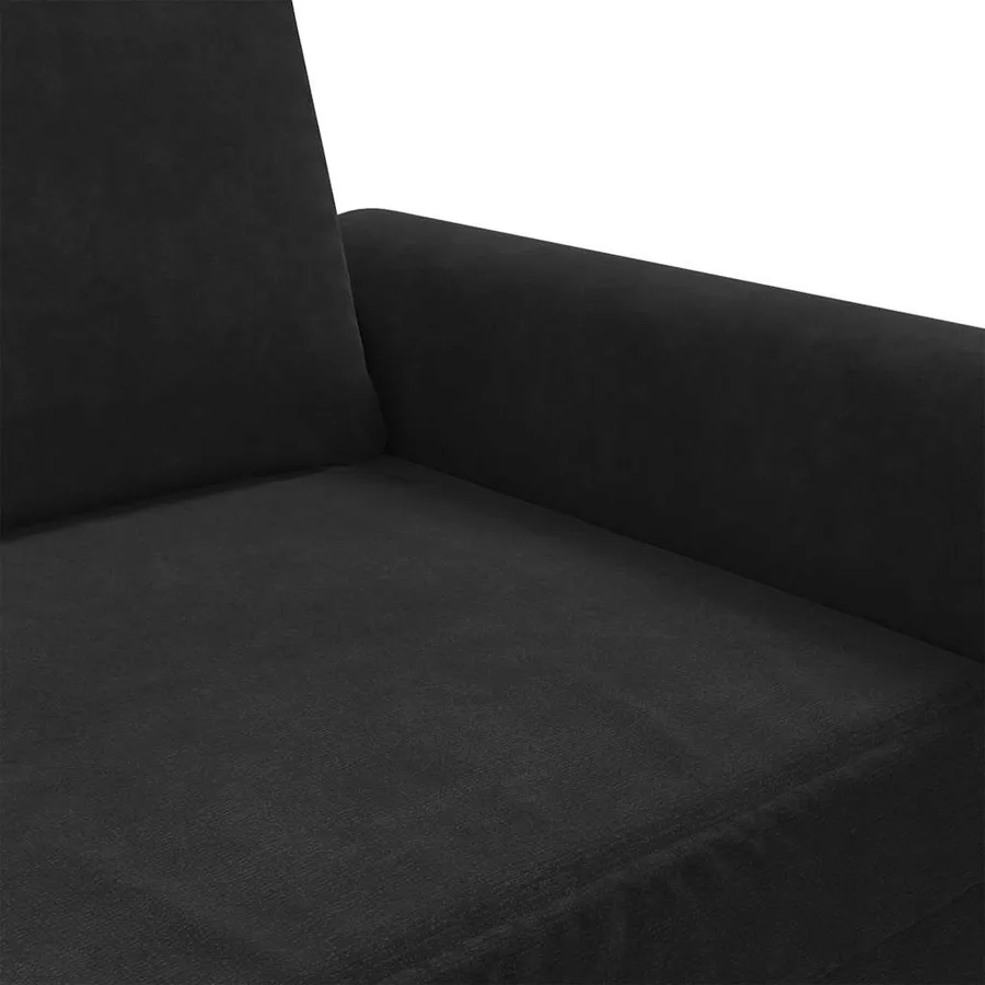 Canapé à 3 places Noir 180 cm Velours - 7