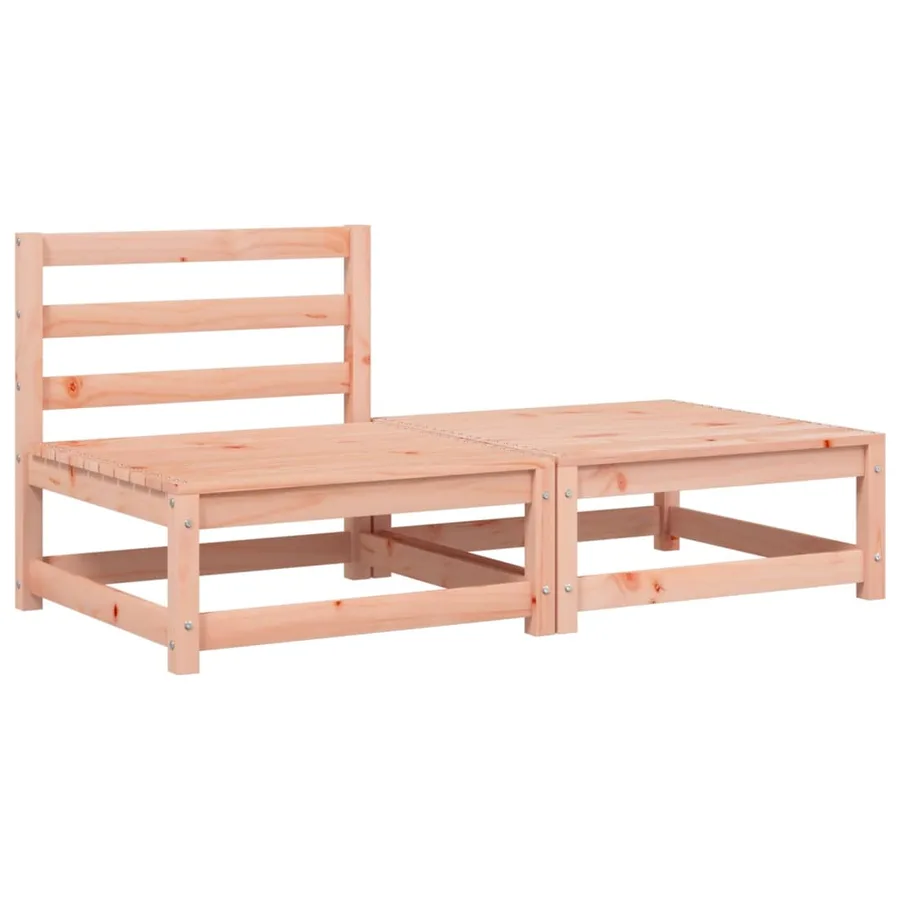 Canapé de jardin sans accoudoirs avec coussins et repose-pieds - 4
