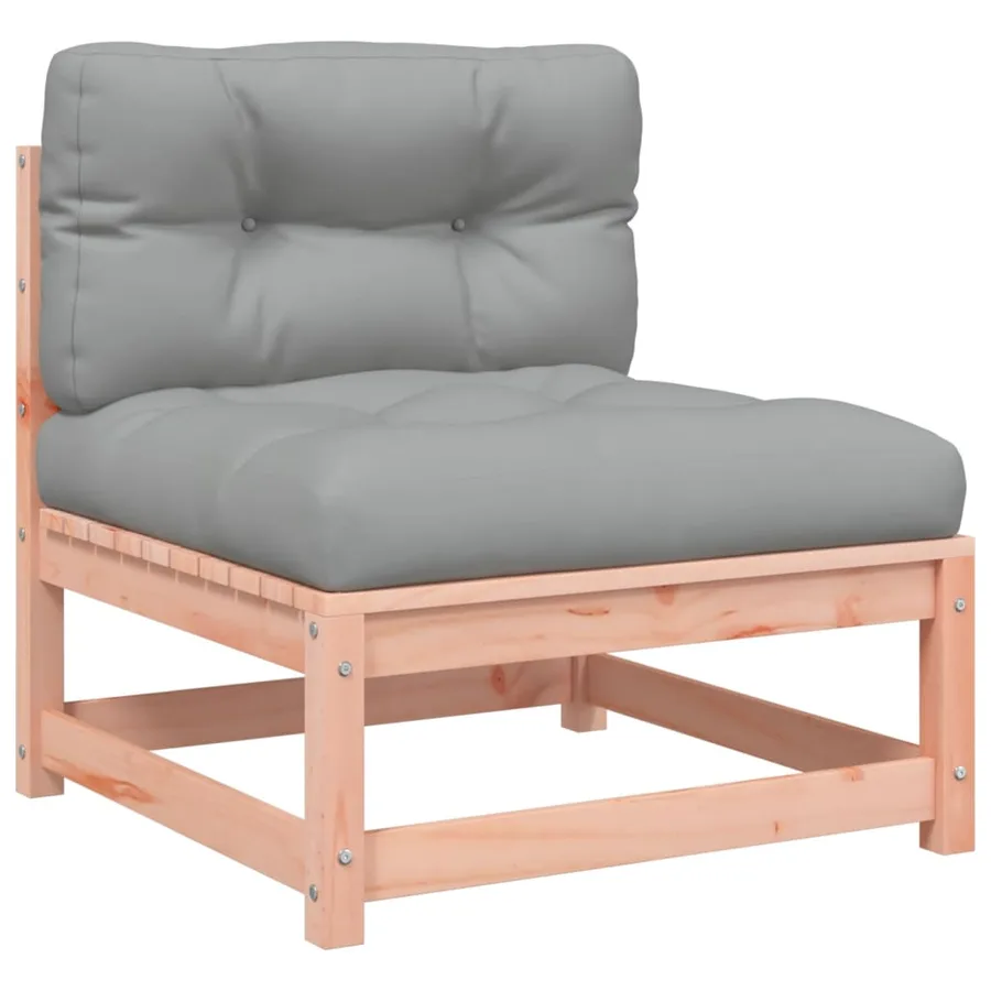 Canapé de jardin sans accoudoirs avec coussins et repose-pieds - 6