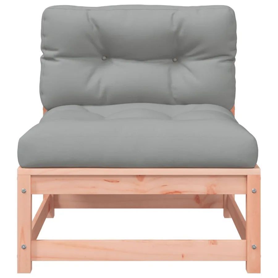 Canapé de jardin sans accoudoirs avec coussins et repose-pieds - 7