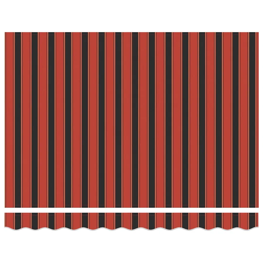 Auvent rétractable orange et marron 3x2,5 m tissu et aluminium - 3