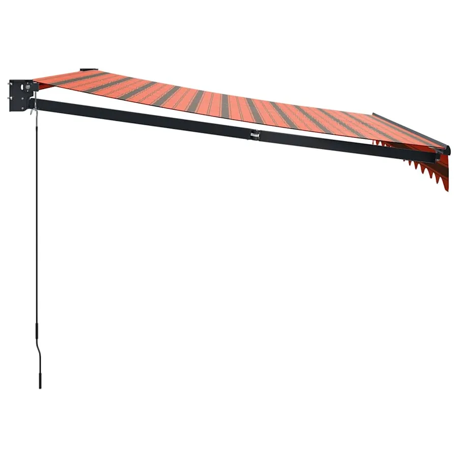 Auvent rétractable orange et marron 3x2,5 m tissu et aluminium - 5