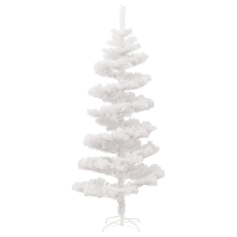 Arbre de Noël hélicoïdal pré-éclairé et support blanc 180cm PVC - 4
