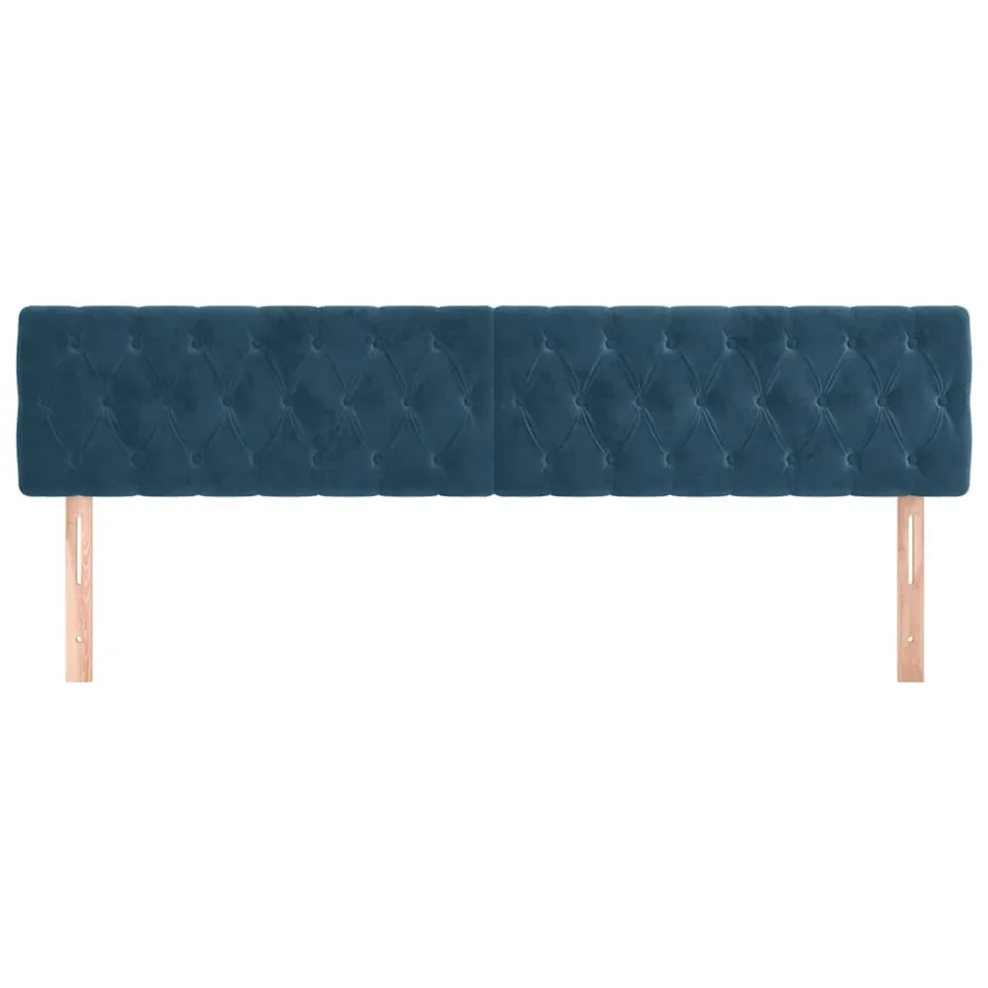 Têtes de lit Bleu foncé 200 x 7 x 78/88 cm Velours - 3