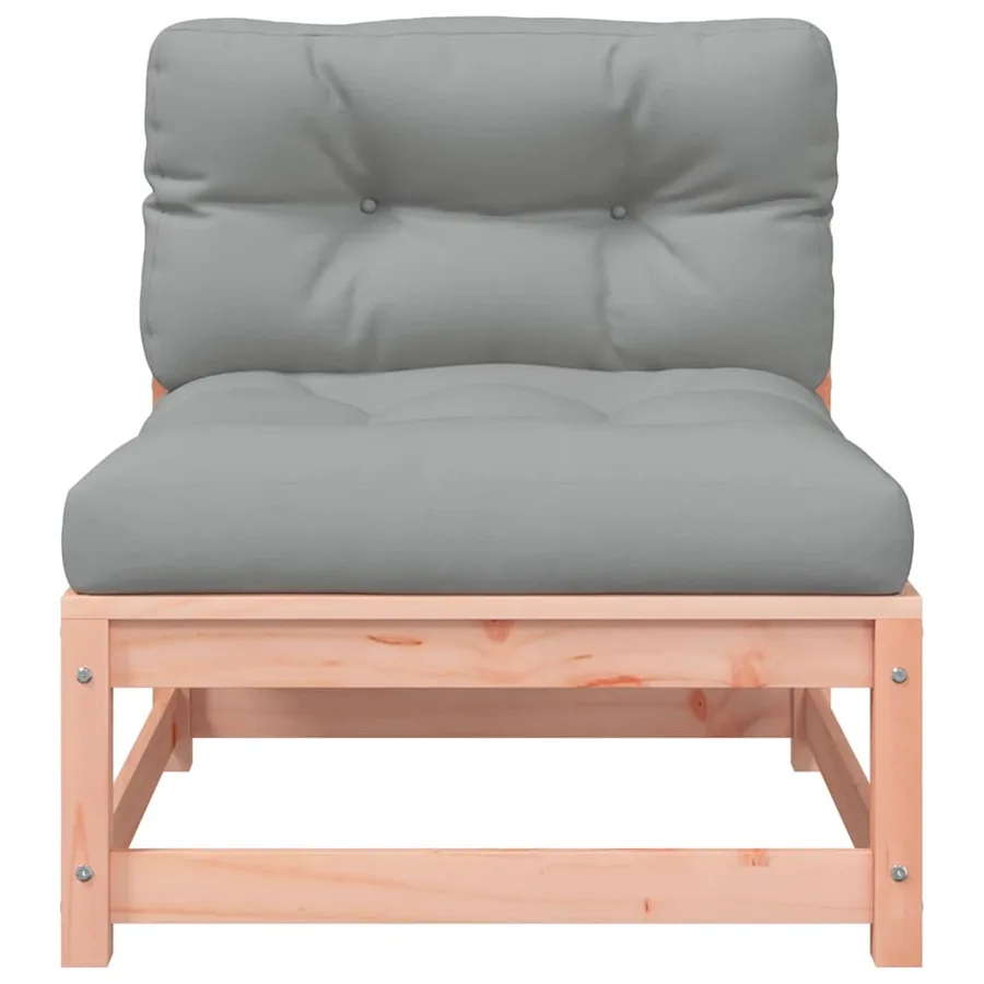 Canapé de jardin sans accoudoirs avec coussins et repose-pieds - 7