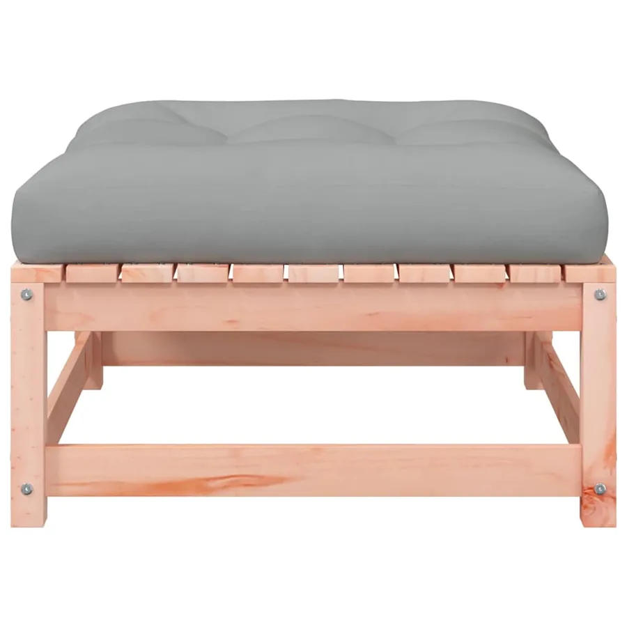 Canapé de jardin sans accoudoirs avec coussins et repose-pieds - 9