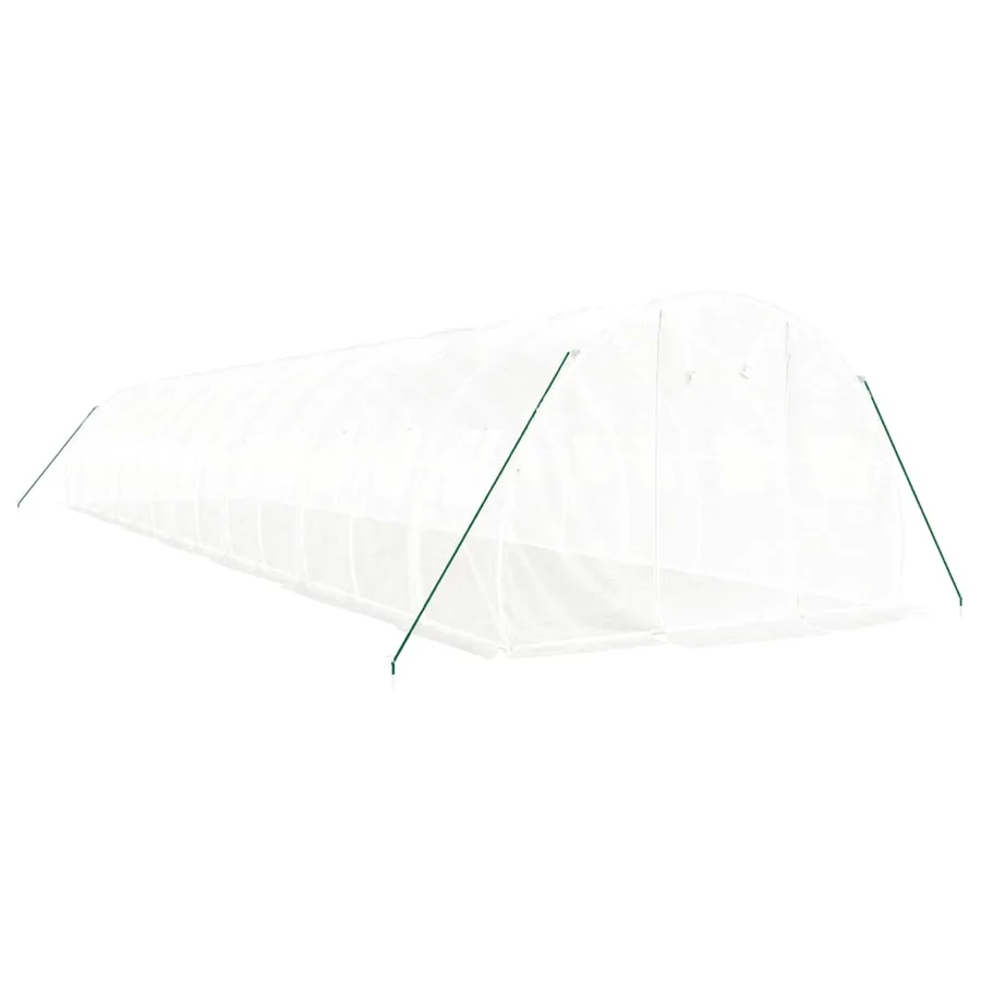 Serre avec cadre en acier blanc 42 m² 14x3x2 m - 3