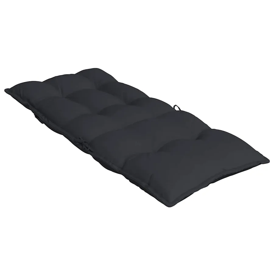 Coussins de chaise à dossier haut lot de 4 noir tissu oxford - 6