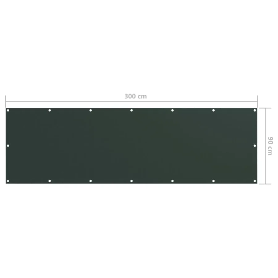 Écran de balcon Vert foncé 90x300 cm Tissu Oxford - 5