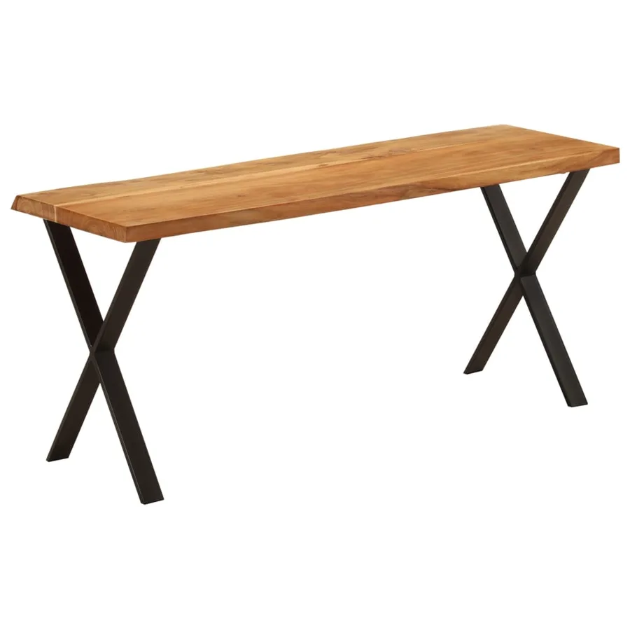 Banc avec bord vivant 105 cm bois d'acacia massif - 10