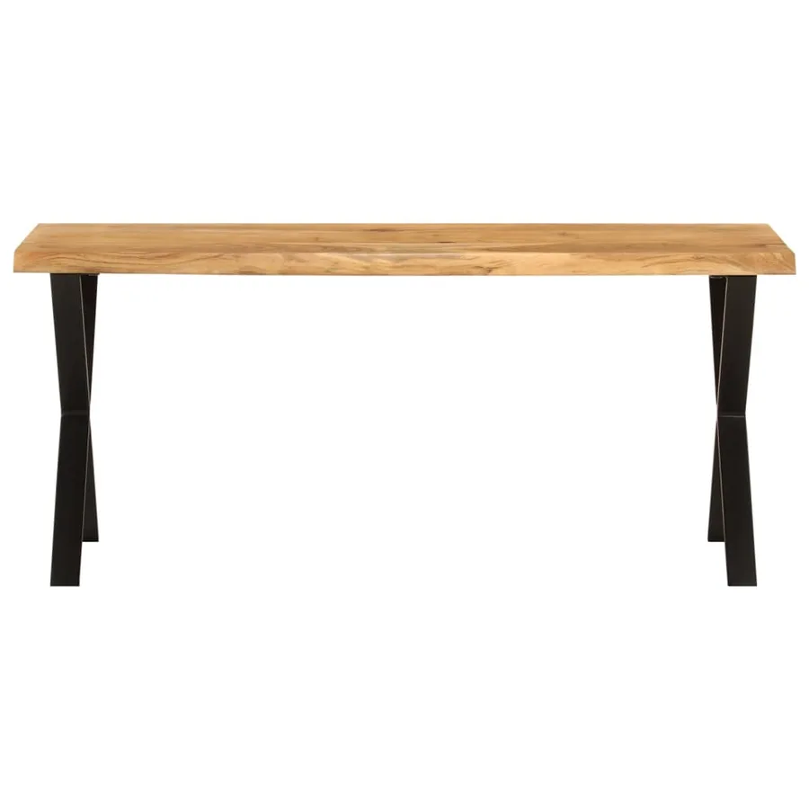 Banc avec bord vivant 105 cm bois d'acacia massif - 2