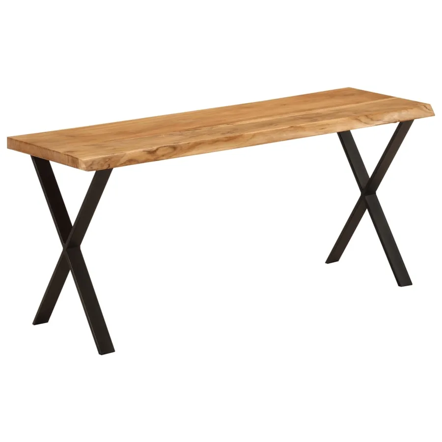 Banc avec bord vivant 105 cm bois d'acacia massif - 9