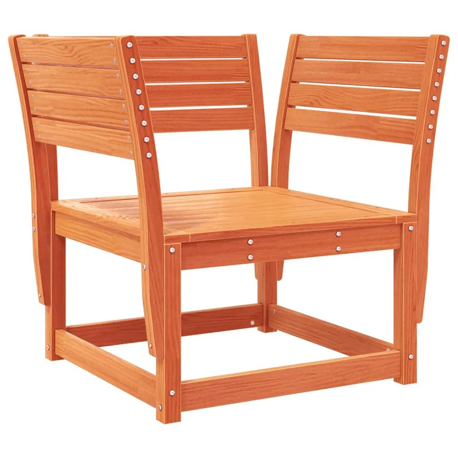Chaise de jardin cire marron bois de pin massif - 2