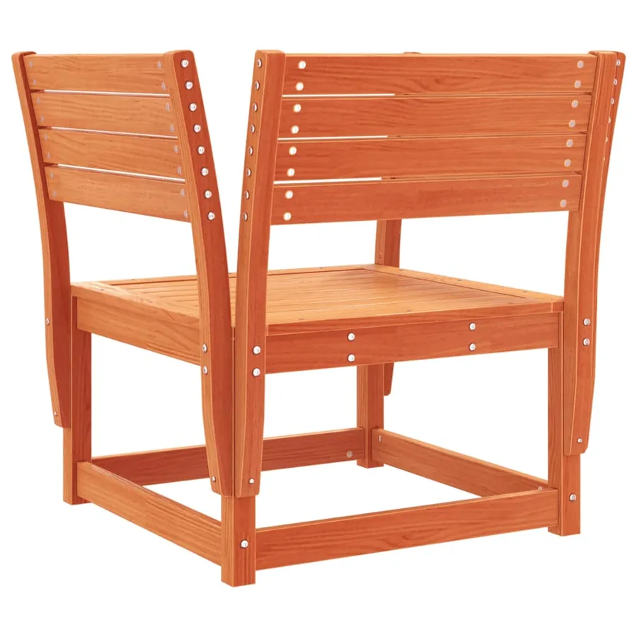 Chaise de jardin cire marron bois de pin massif - 6