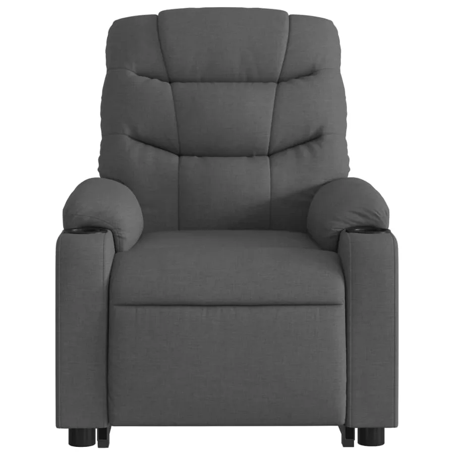 Fauteuil inclinable Gris foncé Tissu - 9