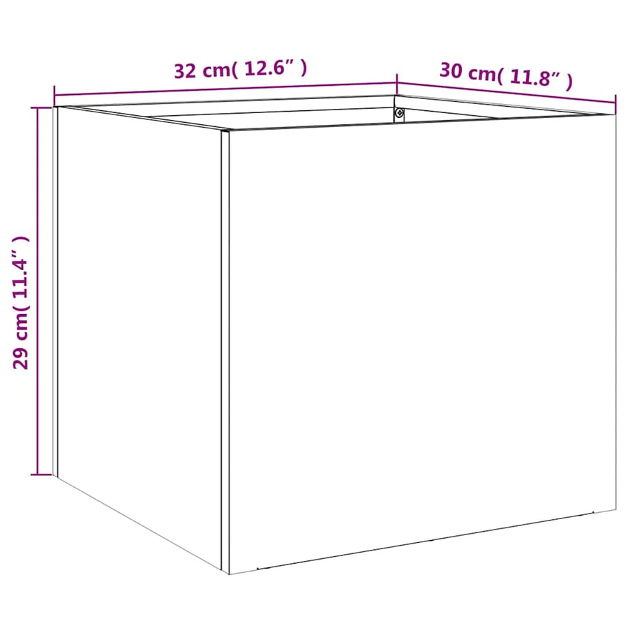 Jardinières 2 pcs argenté 32x30x29 cm acier galvanisé - 12