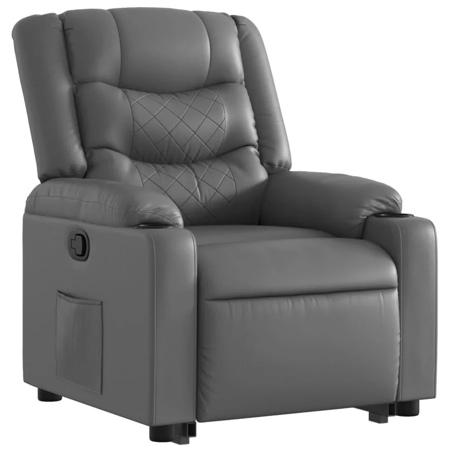 Fauteuil inclinable Gris Similicuir - 4