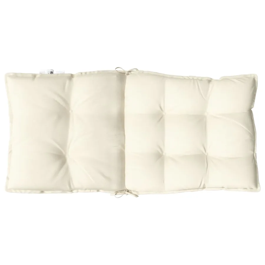 Coussins de chaise à dossier bas lot de 6 crème tissu oxford - 7