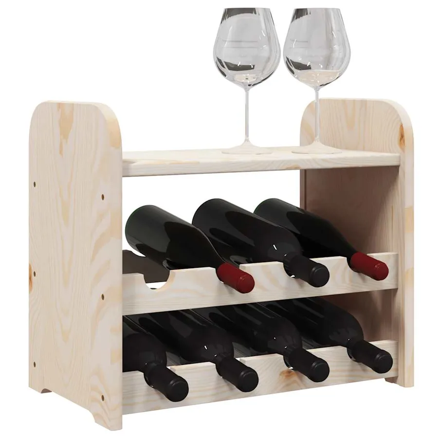 Casier à vin avec panneau supérieur 43x25x37 cm bois pin massif - 4