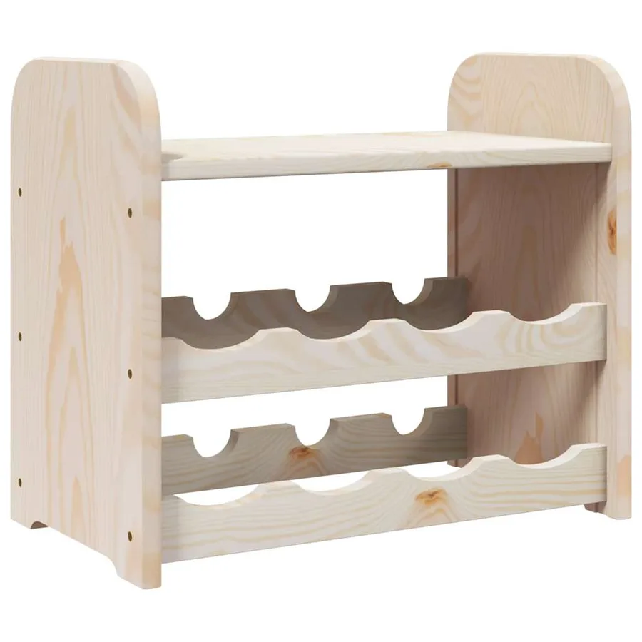 Casier à vin avec panneau supérieur 43x25x37 cm bois pin massif - 7