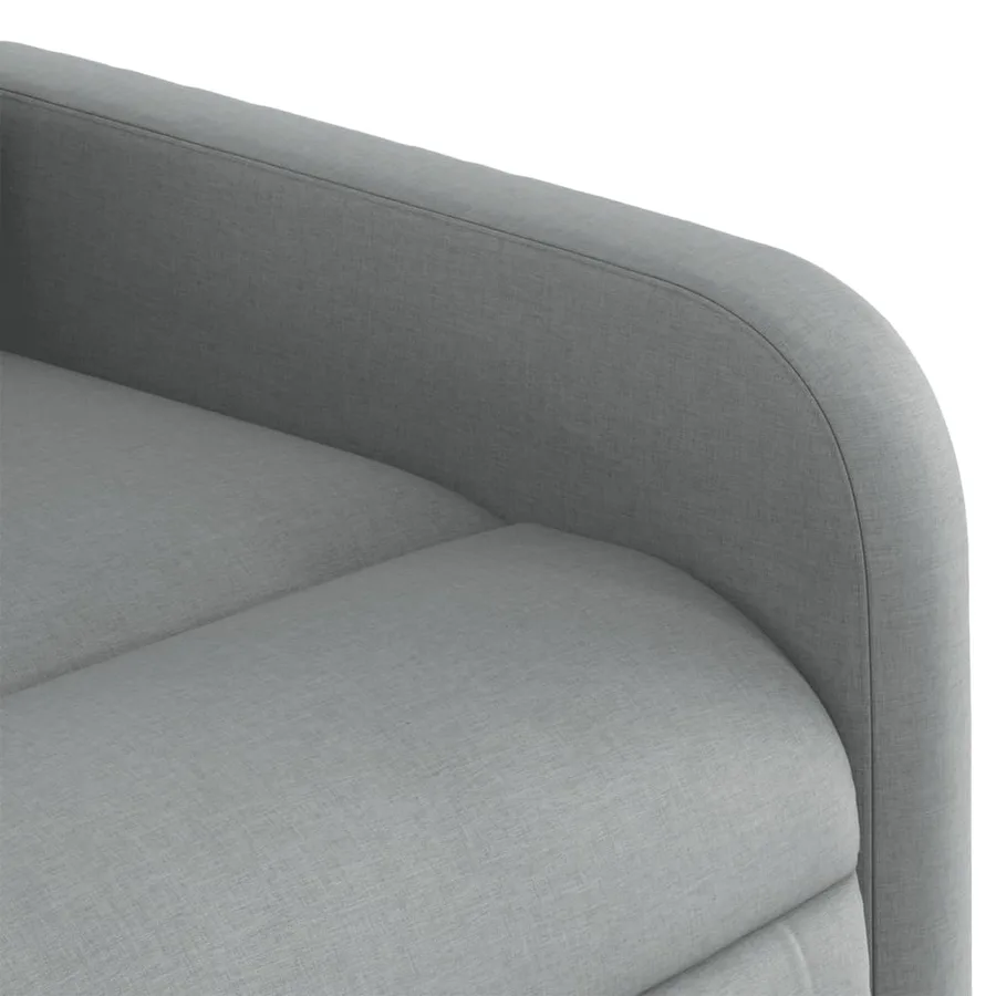 Fauteuil inclinable de massage gris clair tissu - 9
