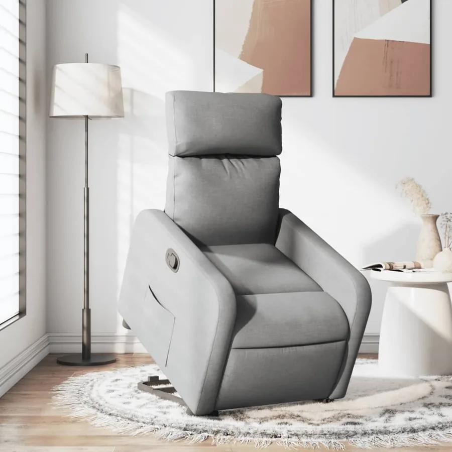 Fauteuil inclinable Gris clair Tissu - 16