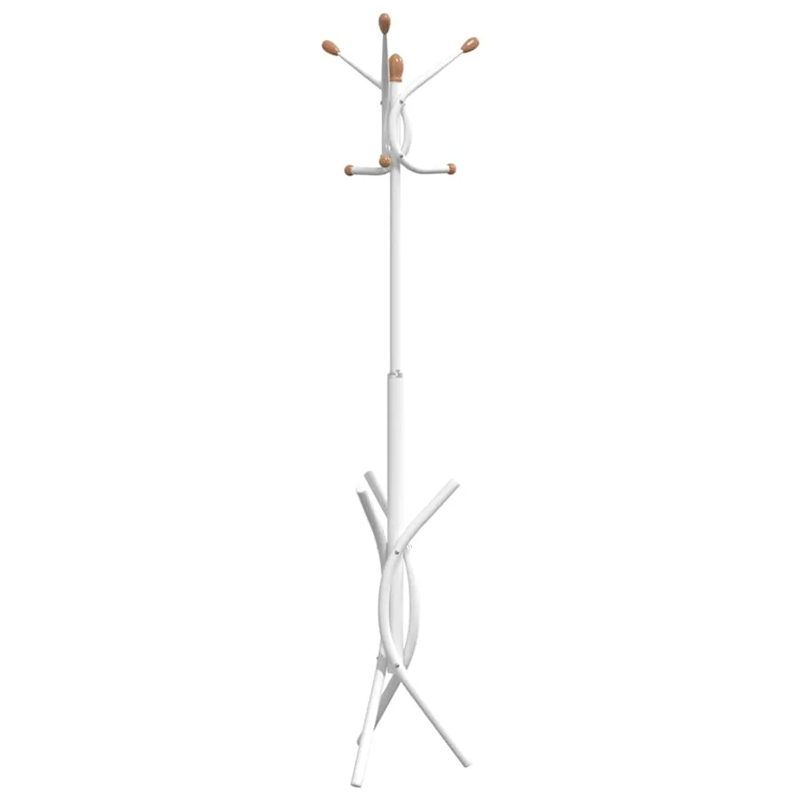 Porte-manteau blanc 176 cm fer enduit de poudre - 2
